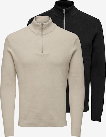 Only & Sons Pullover 'Phil' in Beige: Vorderseite