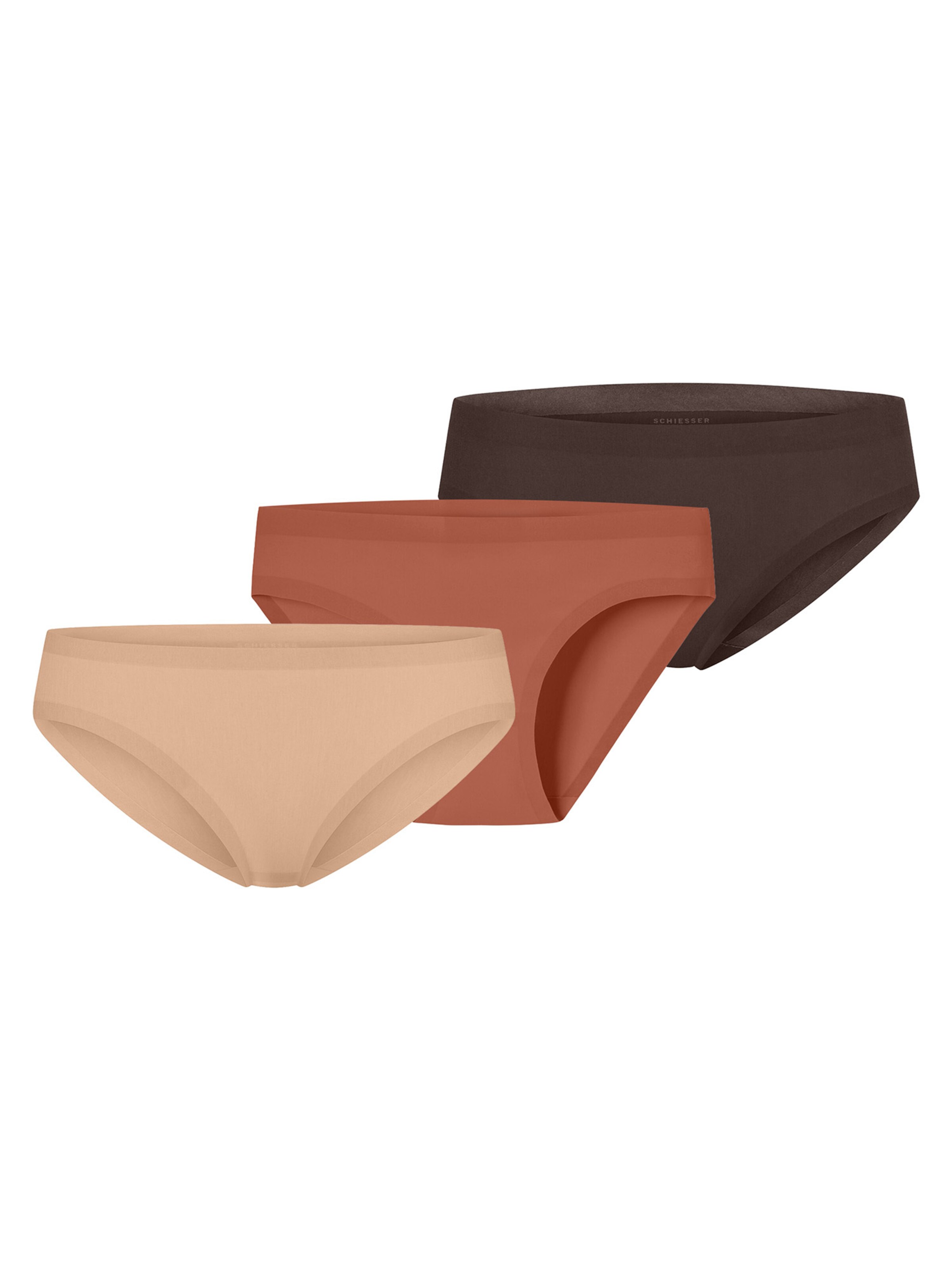 SCHIESSER Slip ' Invisible Cotton ' in S in Beige / Sand / Dark brown / Dark orange / Rusty red, Item view