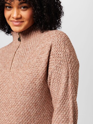 Vero Moda Curve Sweater 'JADETTE' in Brown