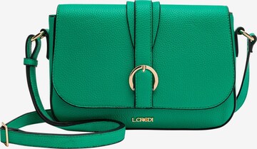 L.CREDI Crossbody Bag in Green: front