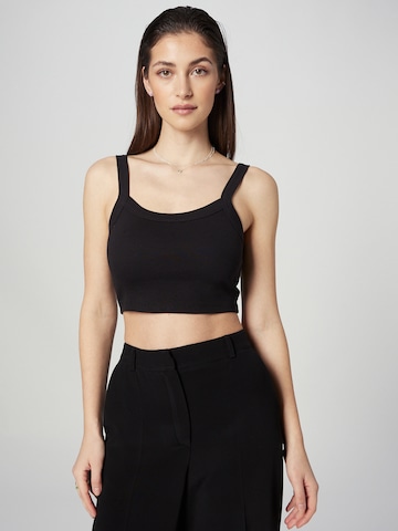 A LOT LESS Top 'Grace' in Black: front