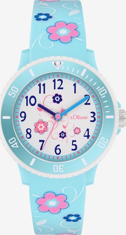 s.Oliver Analoguhr in Blau: Vorderseite