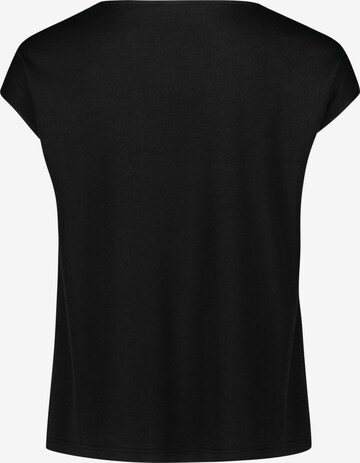 zero Shirt mit Wasserfallausschnitt in Schwarz