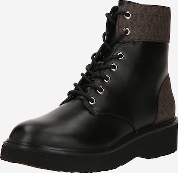 MICHAEL Michael Kors Lace-Up Ankle Boots 'ANIYA' in Black: front