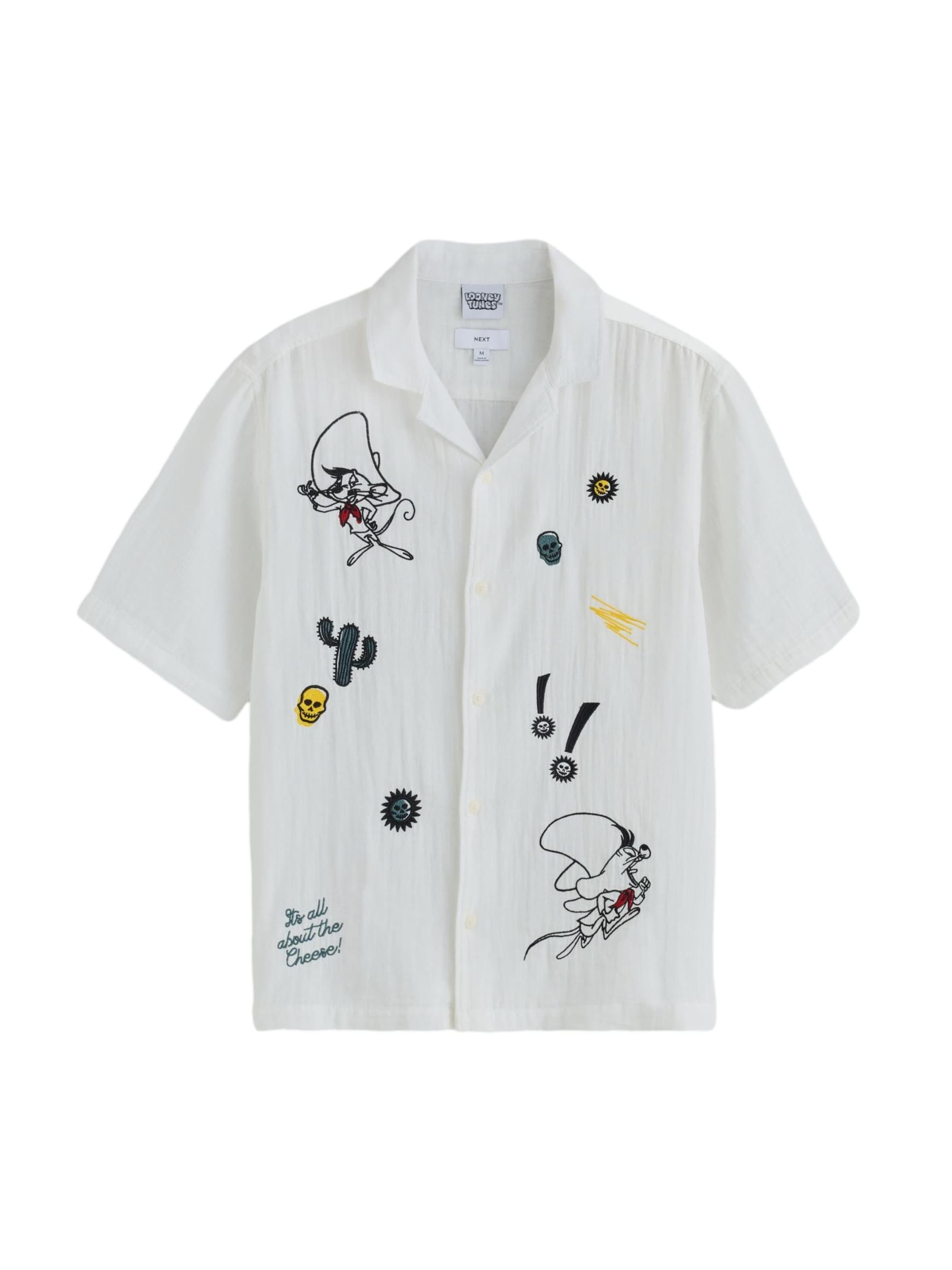 Next Regular fit Button Up Shirt in Beige: front