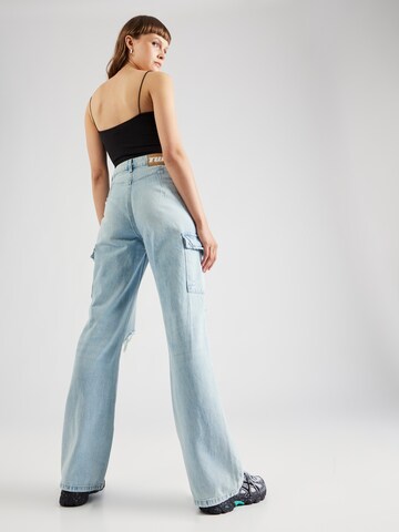 Tally Weijl Wide leg Cargojeans in Blauw