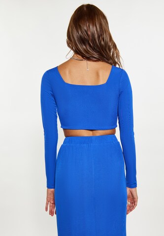 Maglietta di faina in blu