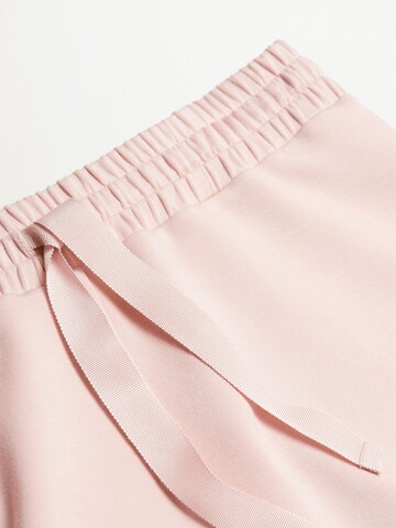 MANGO Loose fit Pants 'MONI' in Pink