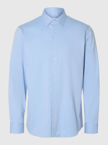Coupe slim Chemise SELECTED HOMME en bleu : devant