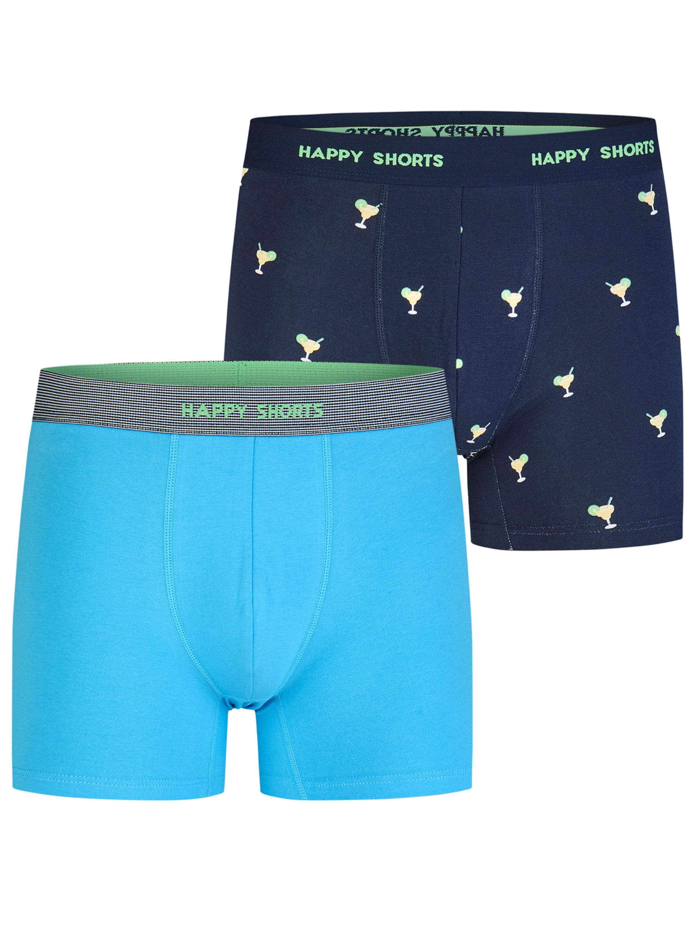 Boxers ' Jersey ' Happy Shorts en bleu : devant
