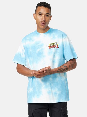 Recovered T-Shirt 'Street Fighter Blanca' in Blau: Vorderseite