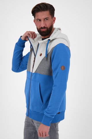 Alife and Kickin Zip-Up Hoodie 'JulianAK O' in Blue