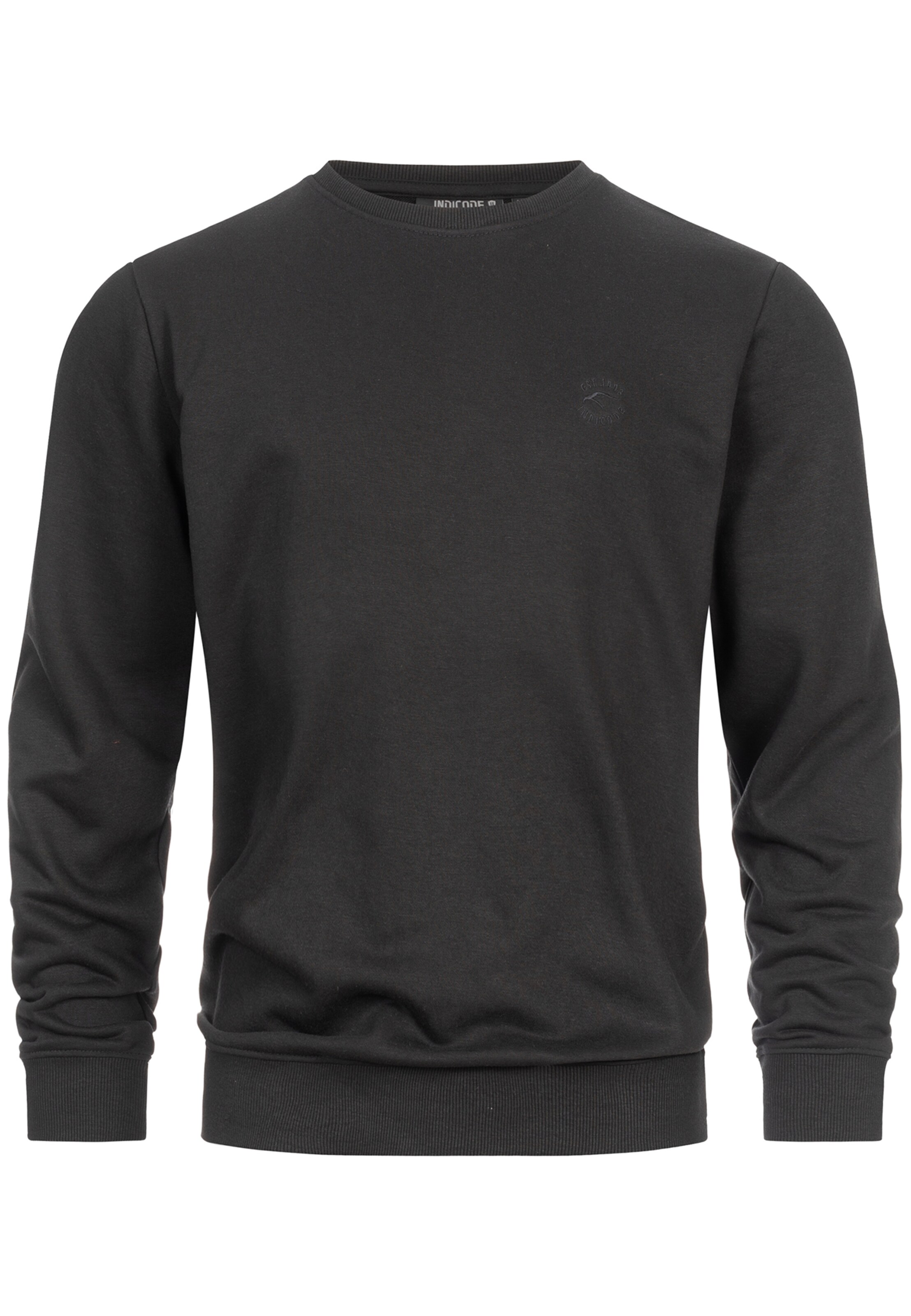 INDICODE JEANS Sweatshirt 'Holt' in Schwarz: Vorderseite