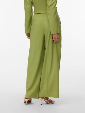 VERO MODA Широки крачоли Панталон с набор 'VMNANCY' в зелено