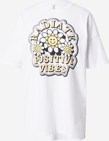 ONLY Oversize t-shirt 'ONLDAISY' i vit: framsida