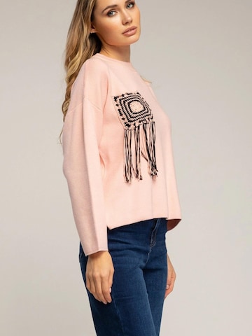 Pull-over 'Jersey de punto con bolsillo  y  detalle de crochet (ROSA)' Tantra en rose