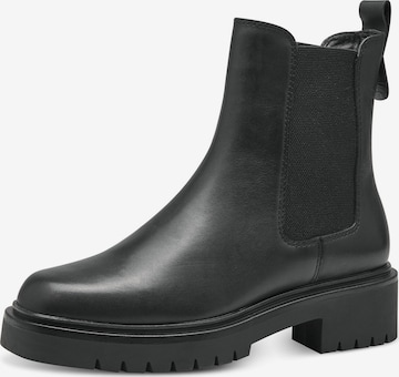 TAMARIS - Botas Chelsea en negro: frente