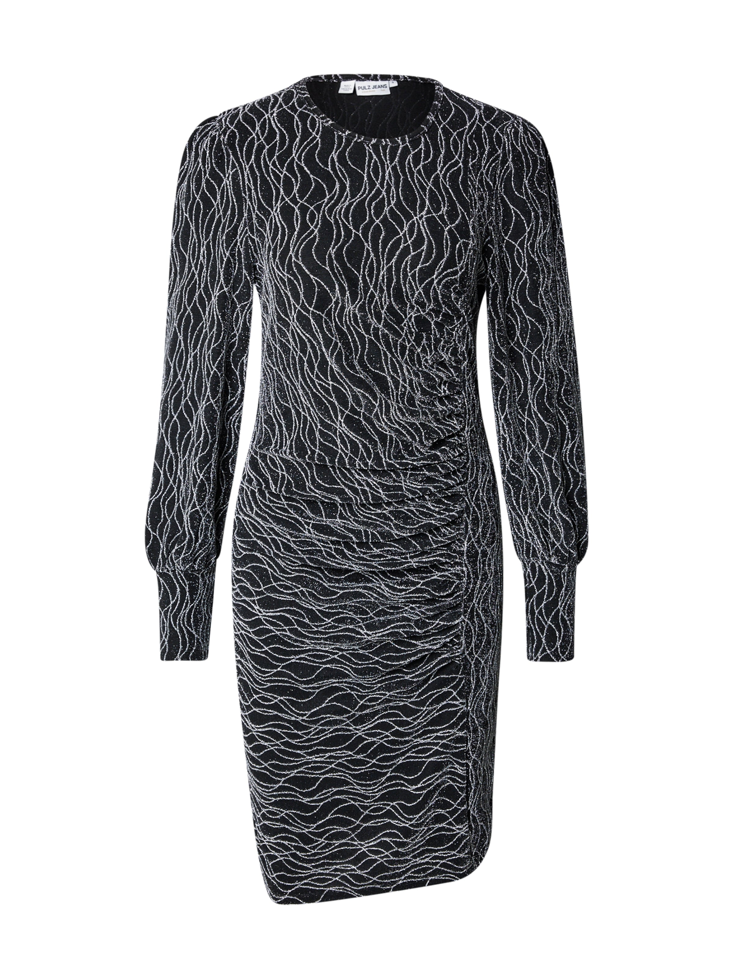 PULZ Jeans Dress 'HAZEL' in Silver: front