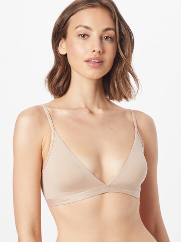 Triangle Soutien-gorge Calvin Klein Underwear en beige : devant