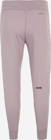 ADIDAS SPORTSWEAR Tapered Sports trousers 'Z.N.E. Premium' in Purple