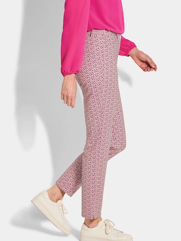 Coupe slim Pantalon 'Louisa' Goldner en rose