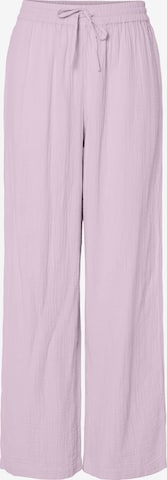 PIECES Široký strih Nohavice 'PCSASTINA' - Fialová: predná strana