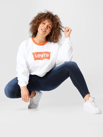 Levi's® Plus Μπλούζα φούτερ 'PL Vintage Raglan Crew' σε λευκό