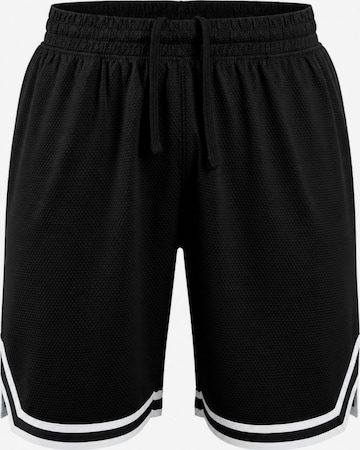 PANTONECLO Boardshorts 'Pantoneclo Men’s Gym Shorts with Side Gasket' in Zwart: voorkant