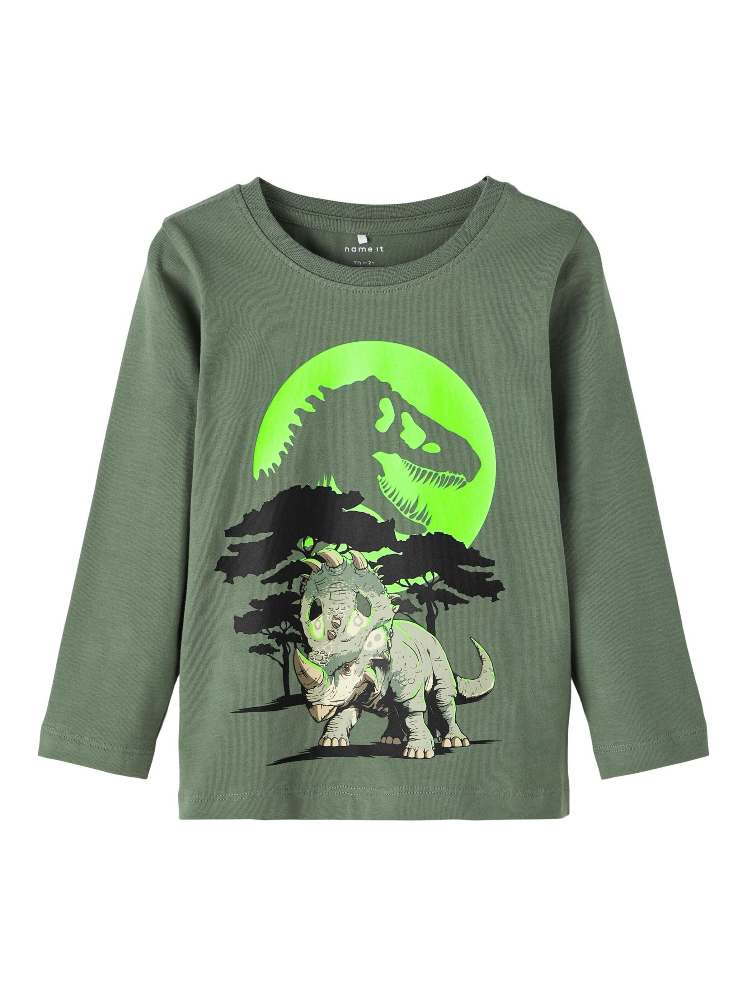 Maglietta 'Jurrasic Park' di NAME IT in verde: frontale