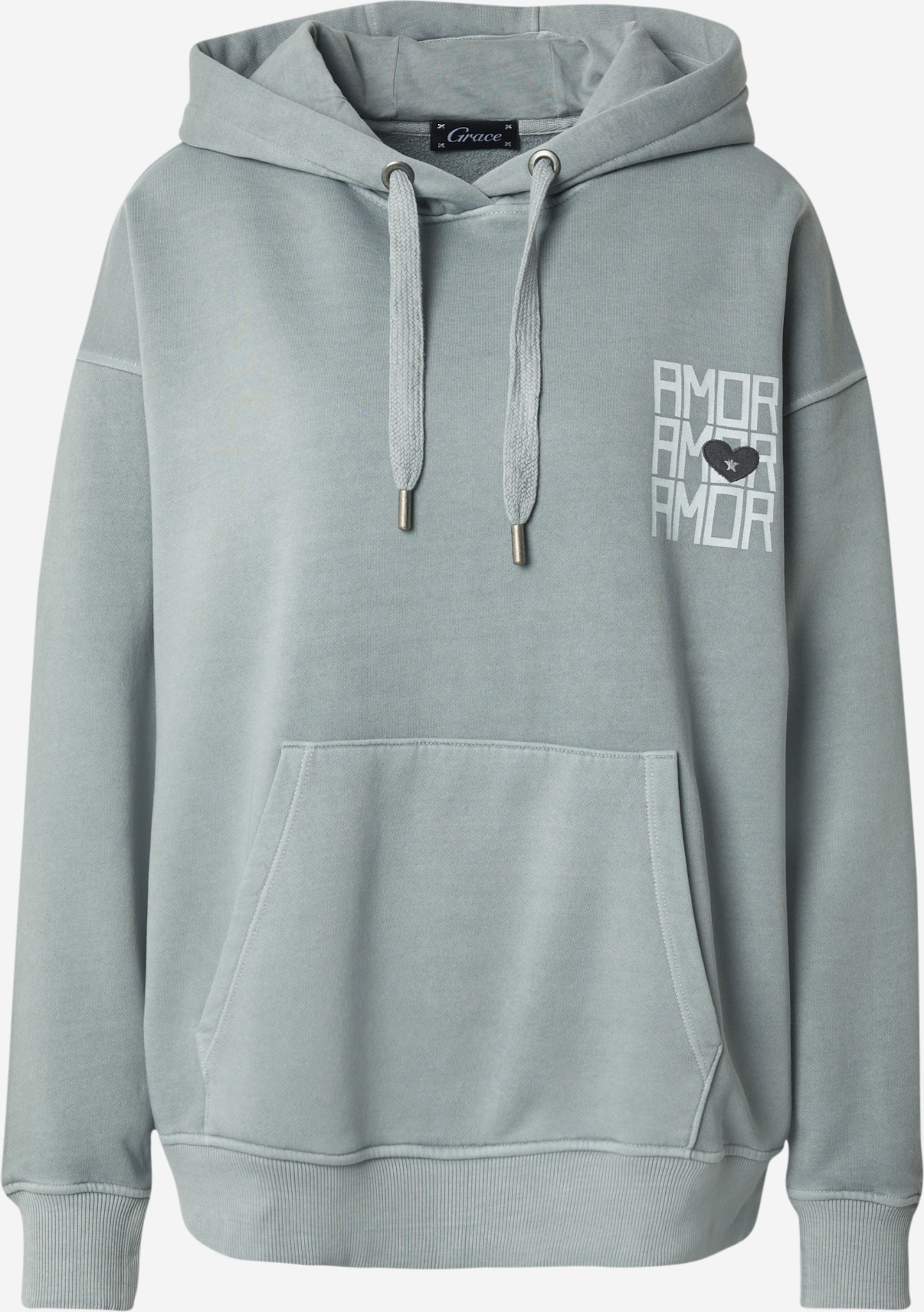 Grace Sweatshirt 'AMOR Bär' in Mint, Pastel Green ABOUT YOU