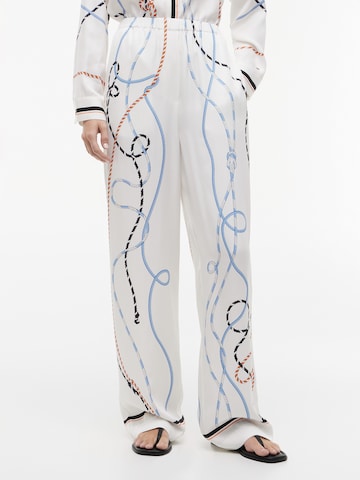 TOMMY HILFIGER Широкий Штаны в Белый: спереди