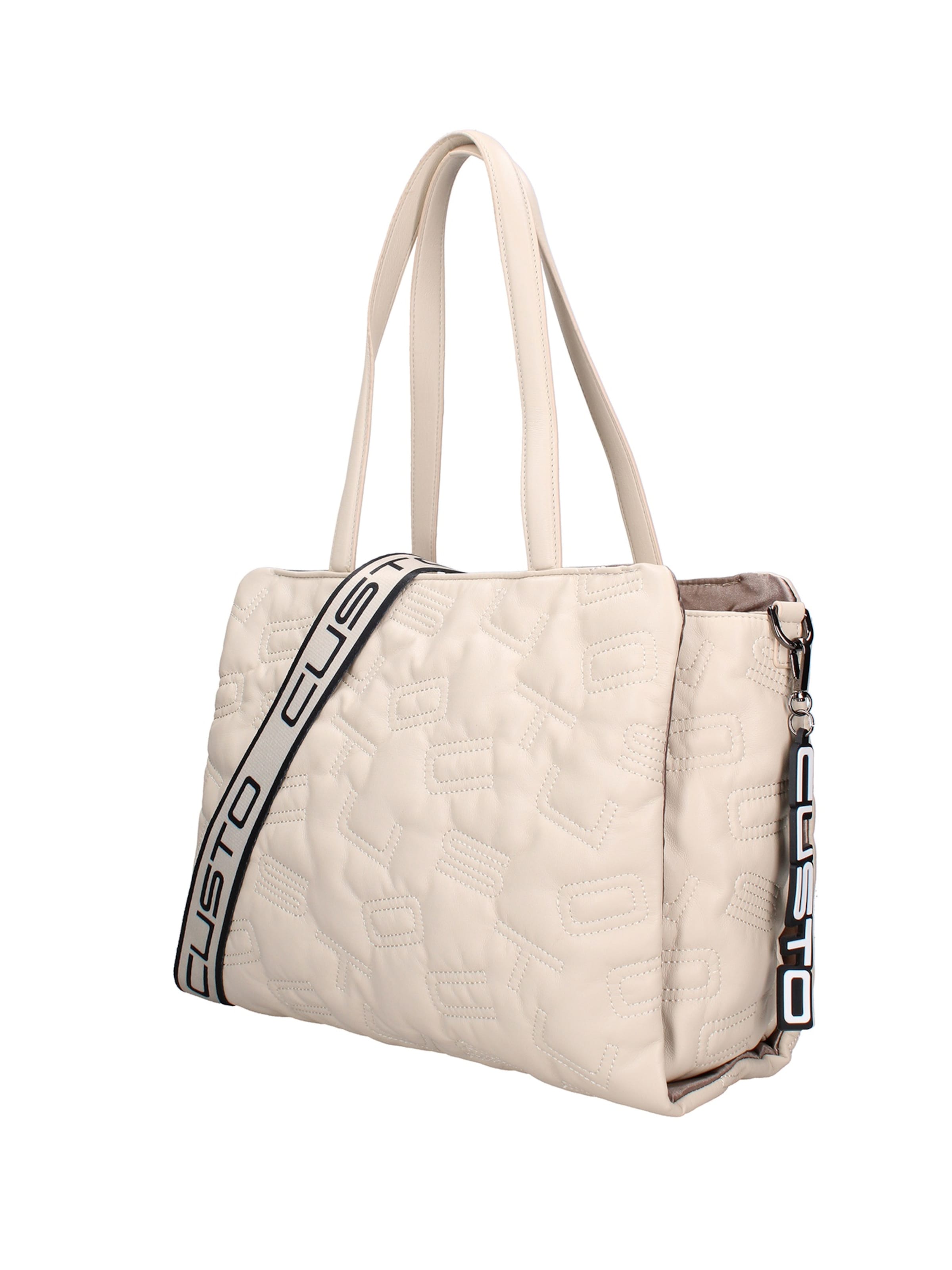 Borsa a spalla di Custo Barcelona in bianco: frontale