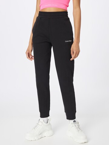 Tapered Pantaloni di Calvin Klein in nero: frontale