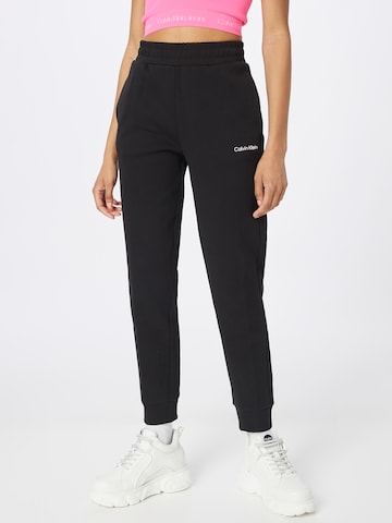 Calvin Klein Tapered Pants in Black: front