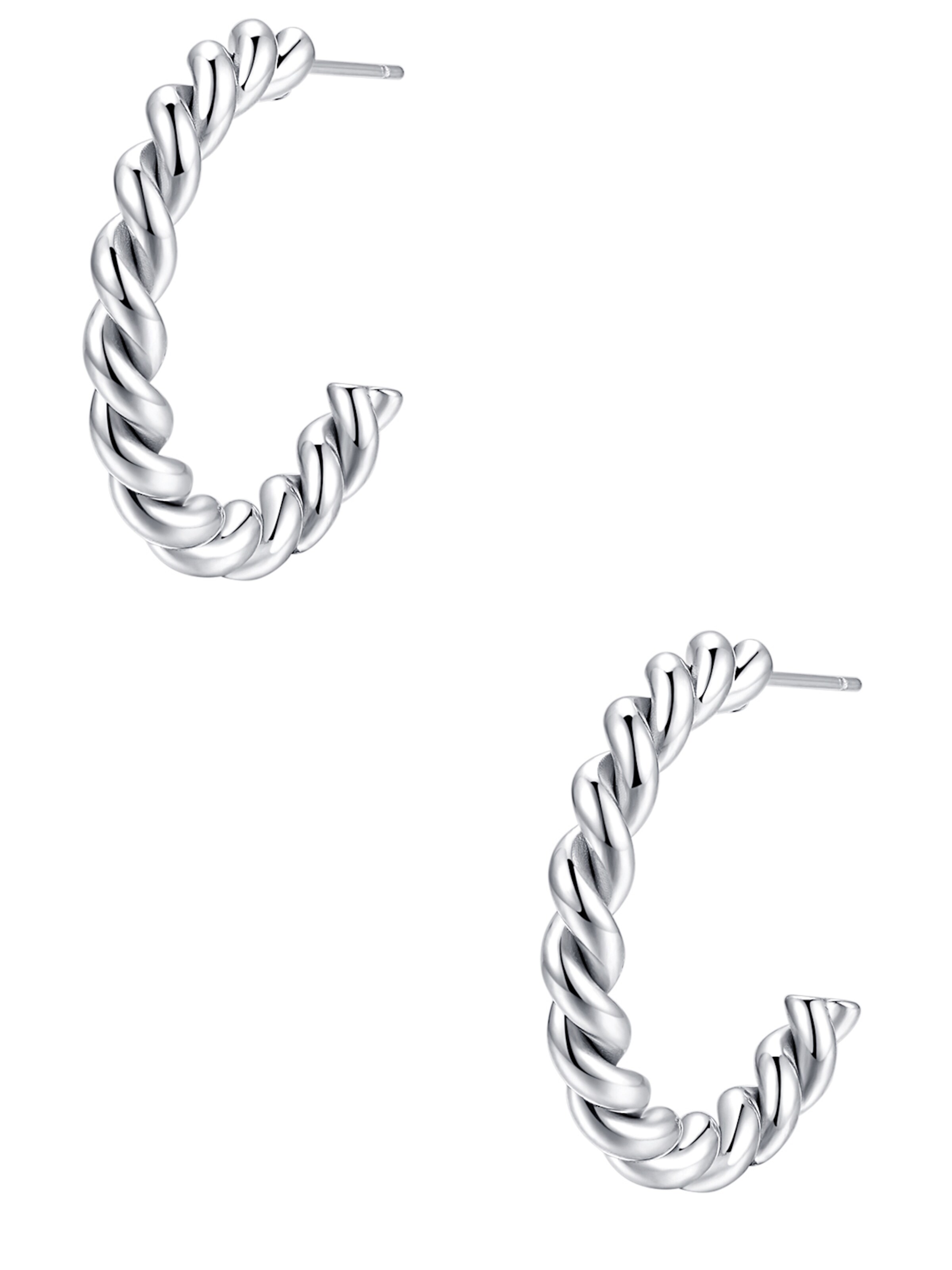 Hey Happiness - Pendientes 'Torsade' en plata