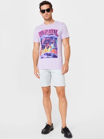 T-Shirt 'Wonderful' Mister Tee en violet