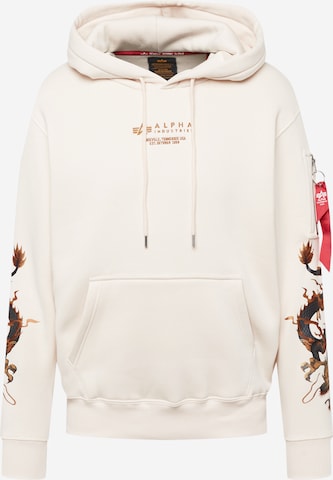 ALPHA INDUSTRIES Sweatshirt 'Dragon' i beige: forside