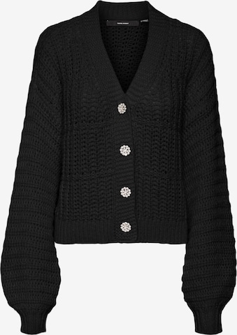 VERO MODA Gebreid vest 'SMILLA' in Zwart: voorkant