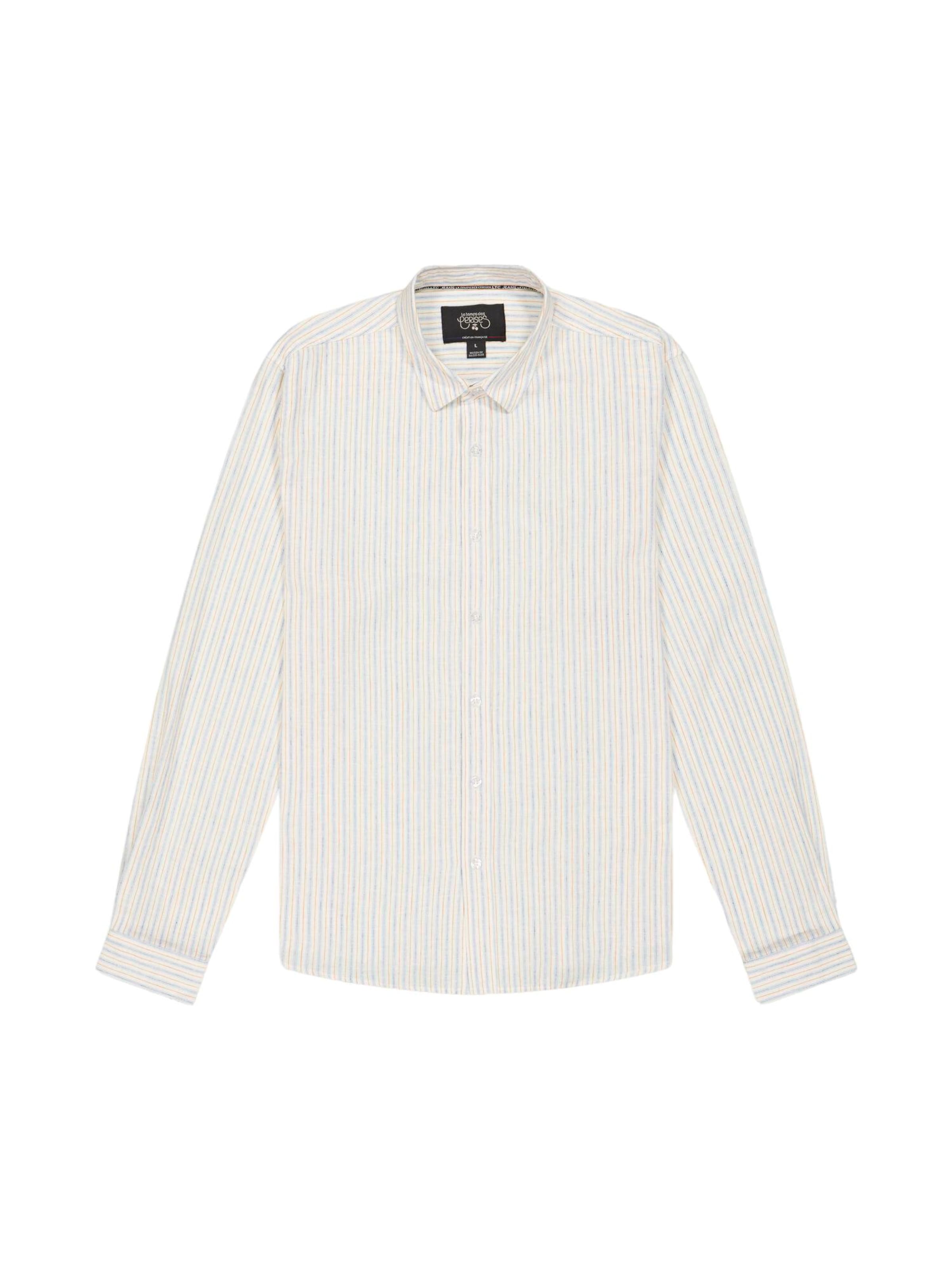 Le Temps Des Cerises Button Up Shirt in S in Grey / White, Item view