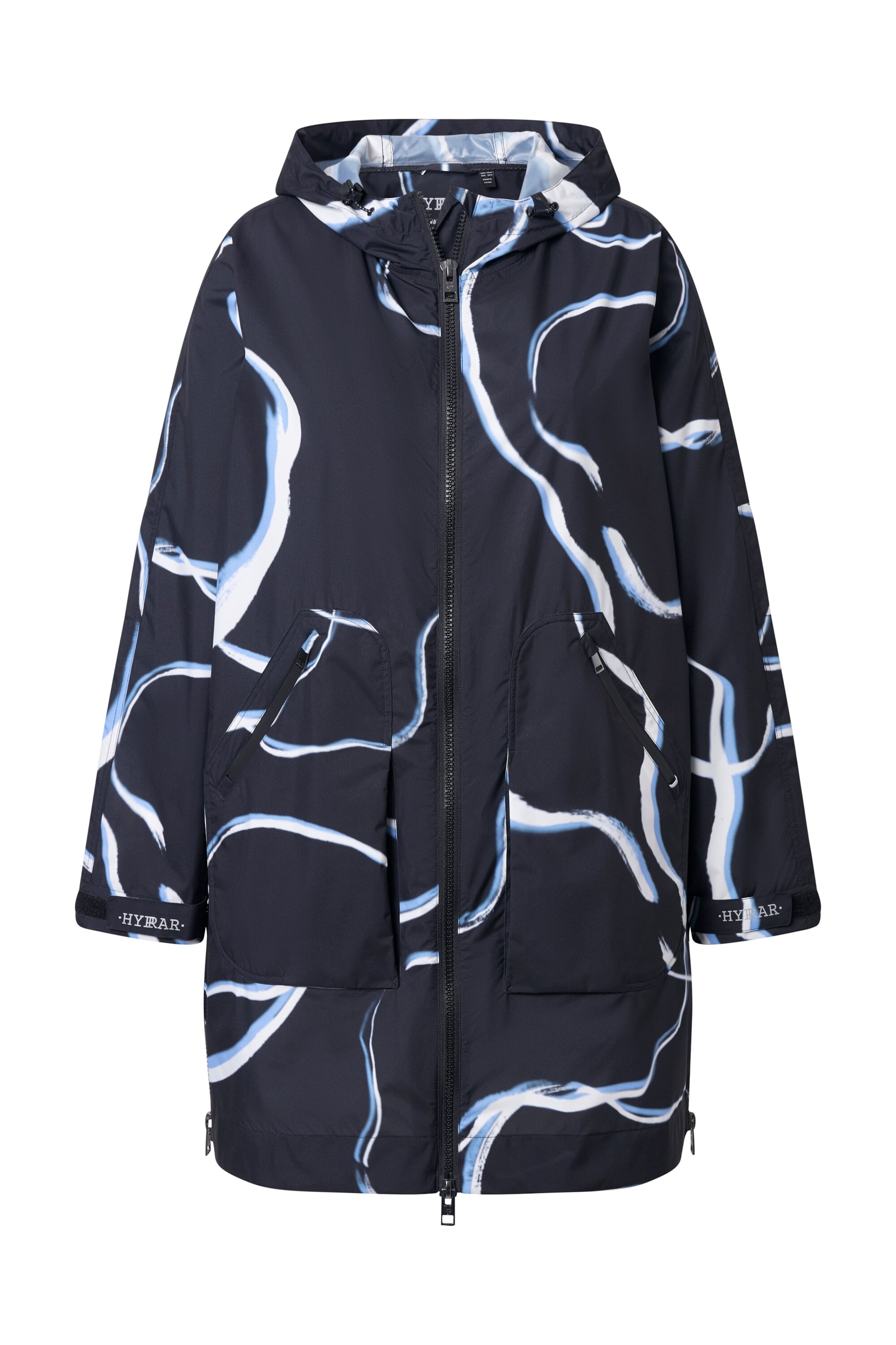 Ulla Popken Functionele mantel in Blauw: voorkant