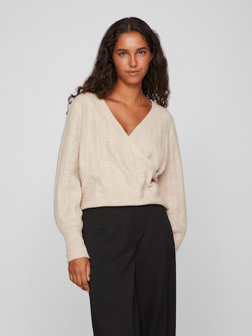 VILA Sweater 'BEDA' in Brown: front