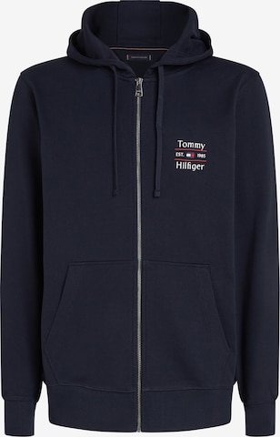 TOMMY HILFIGER Кофта на молнии в Синий: спереди