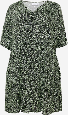 Fransa Curve - Vestidos camiseiros 'Elise' em verde: frente