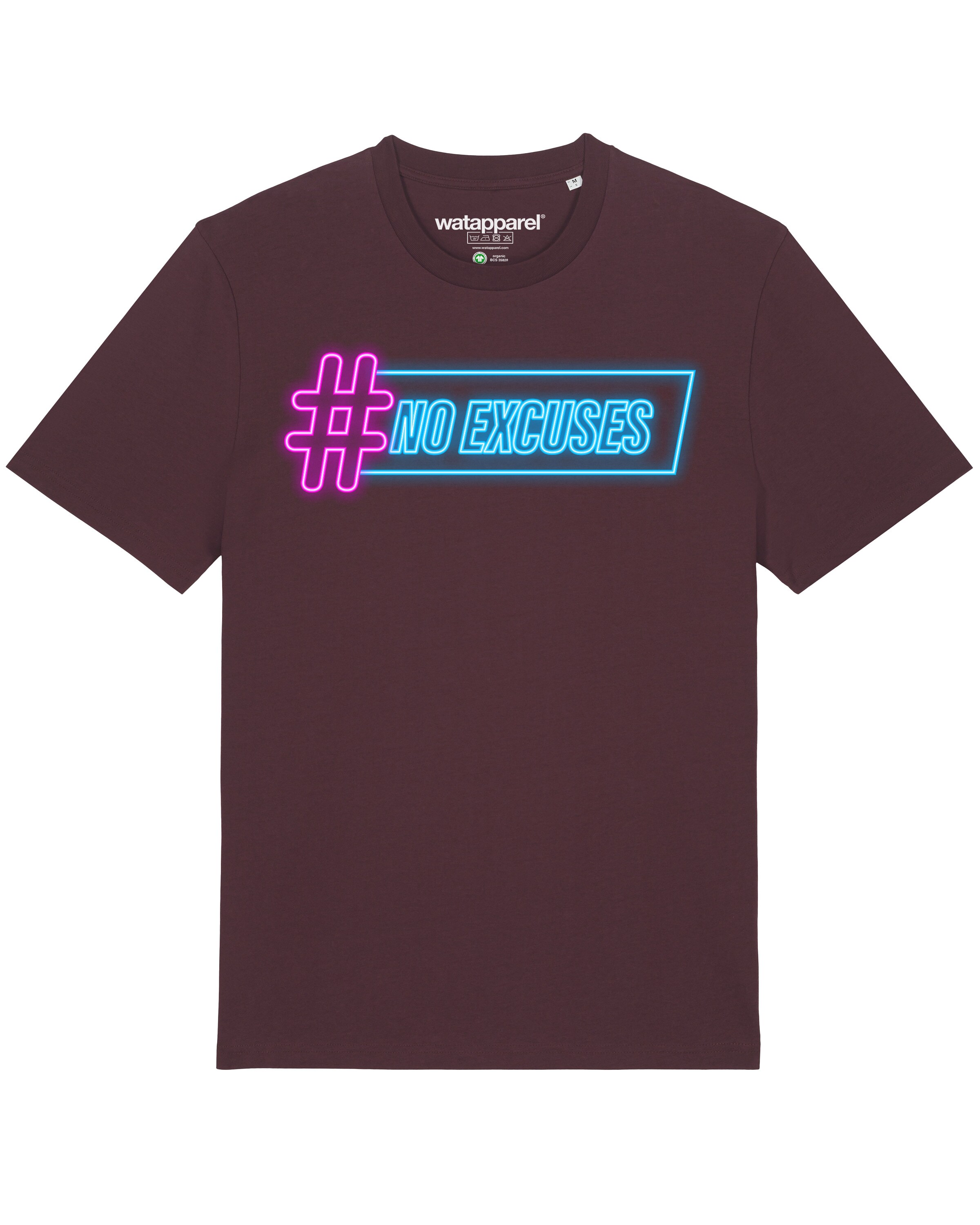 Maglietta ' No Excuses ' di Watapparel in rosso: frontale