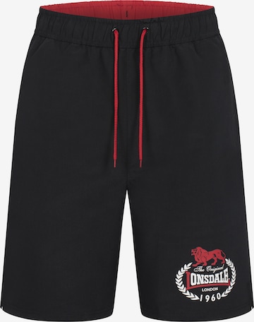 juoda LONSDALE Maudymosi trumpikės 'Ventnor': priekis
