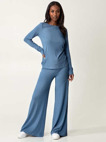 Indiska Shirt 'Tea Rib LS' in Blue