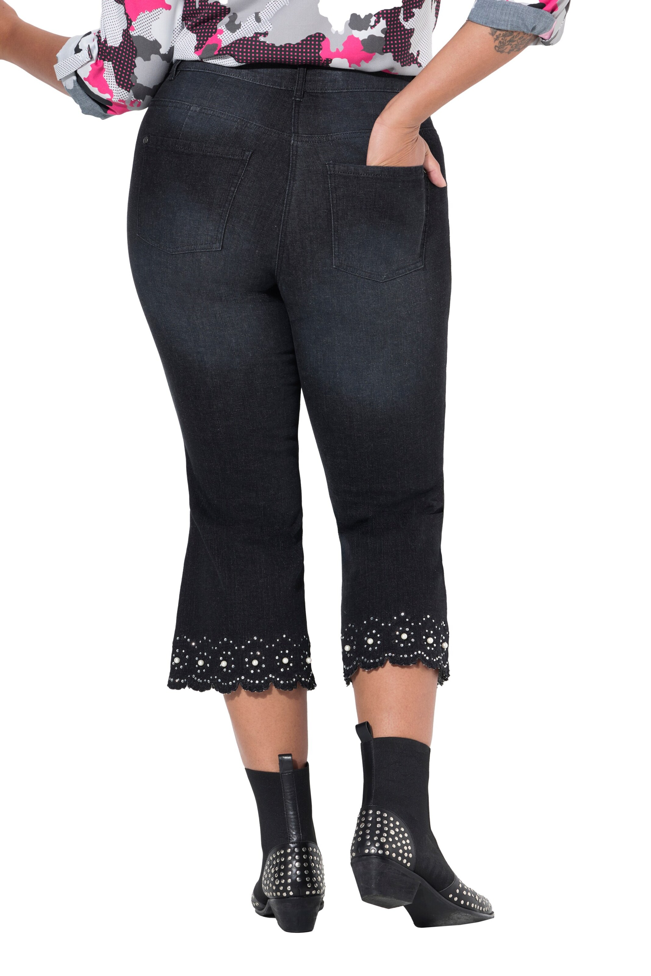 Angel of Style Flared Jeans in Zwart