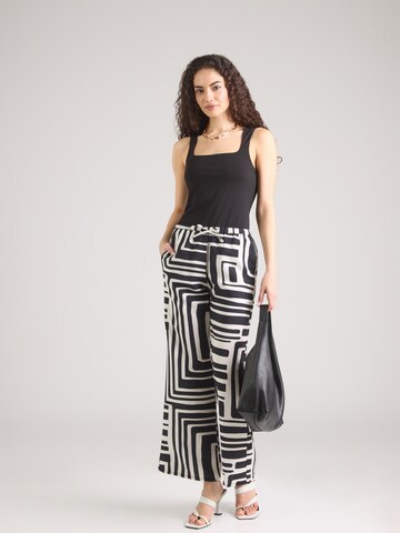 Hailys Wide Leg Housut 'Li44se' värissä musta