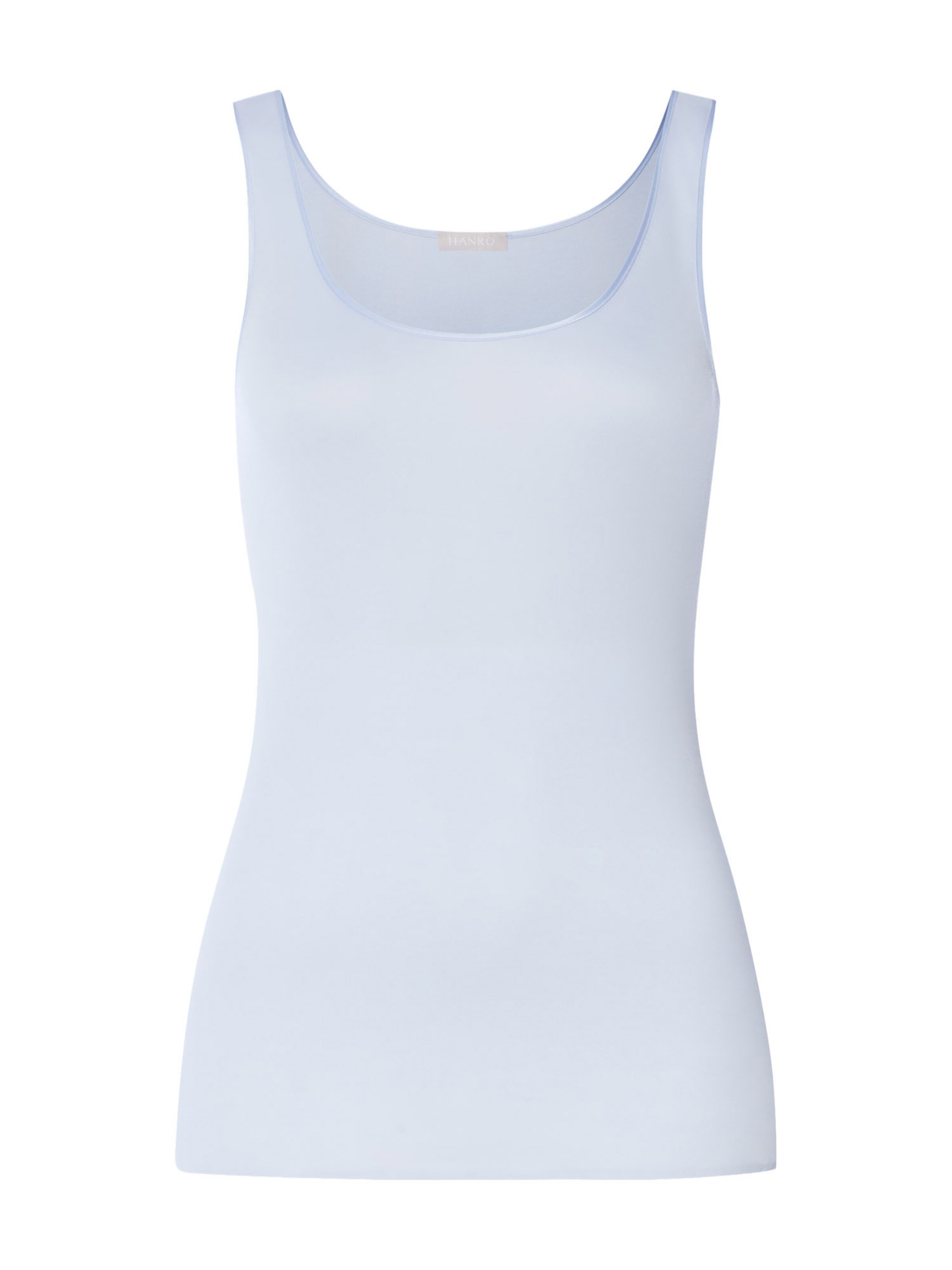 Hanro Top ' Cotton Seamless ' in Blue: front