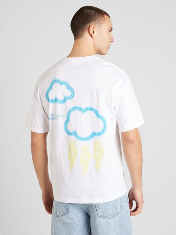 Tricou 'VIVID' de la JACK & JONES pe alb: față